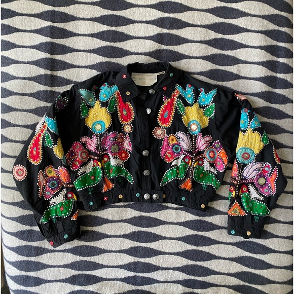 VTG OTHER Destination Embroidered cropped bolero jacket size S - Picture 1 of 16